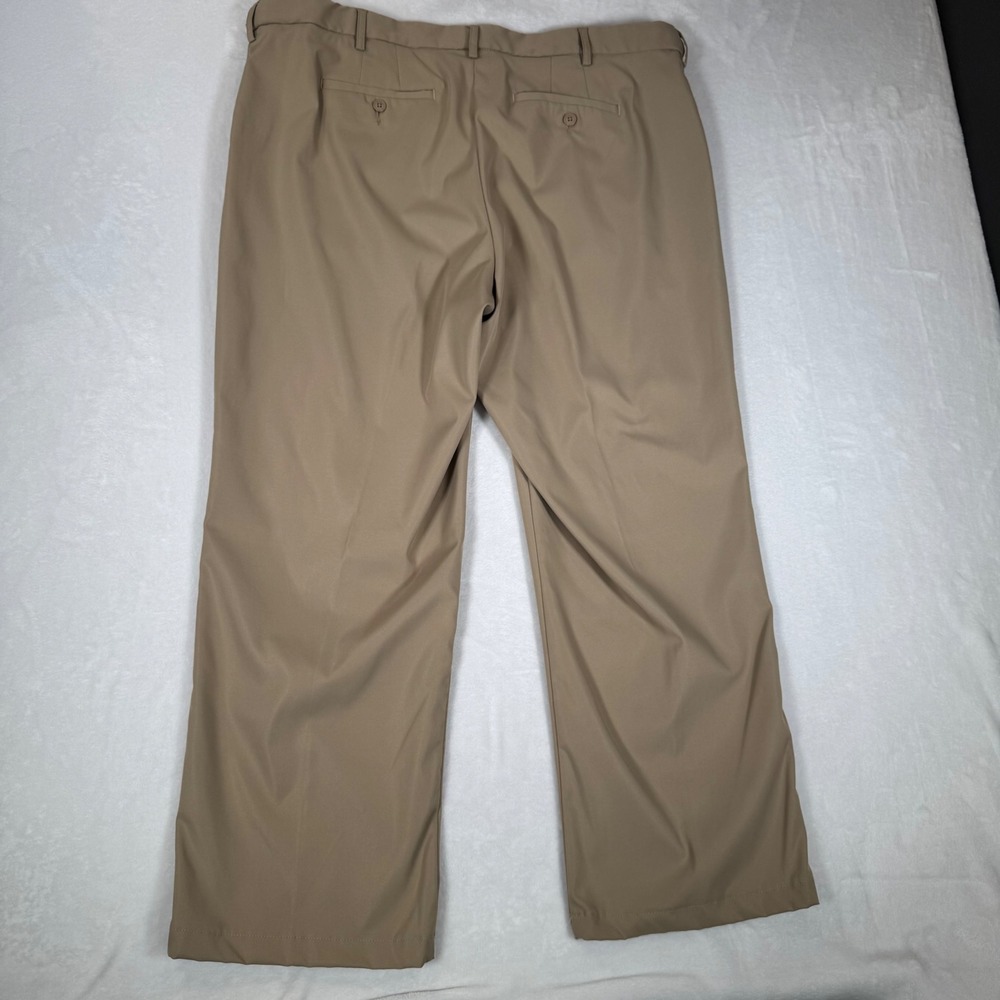 Lands End Dress Pants Womens 18W Tan Khaki Straight Leg Stretch Career 29.5" Ins - Picture 2 of 11